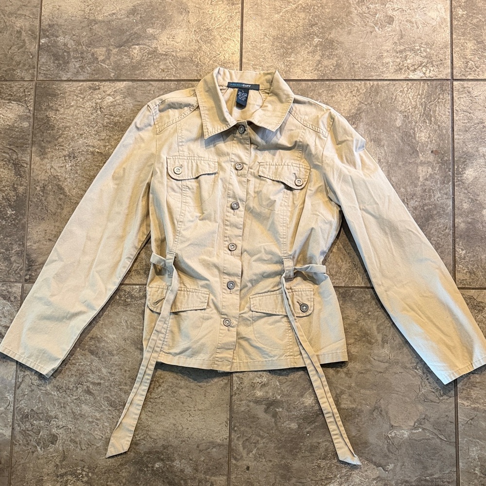 French Cuff Light Tan Utility Jacket
